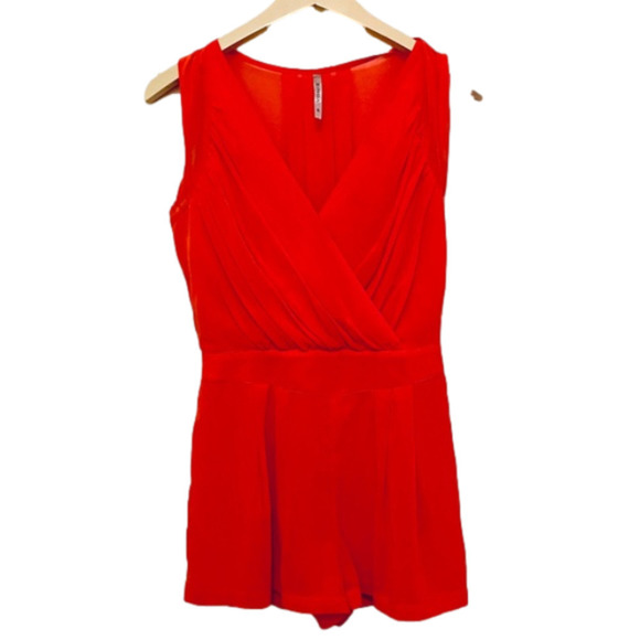 Zinga Coral / Orange Sleeveless Romper - Picture 1 of 8